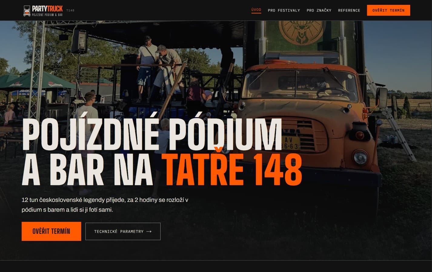 PartyTruck — Web a značka · Next.js